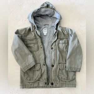 Old Navy boys Green Hooded Jacket